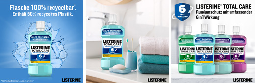 LISTERINE Total Care Bain de bouche anti-tartre, 600 ml