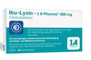 IBU-LYSIN 1A Pharma 400 mg comprimés pelliculés, 20 comprimés