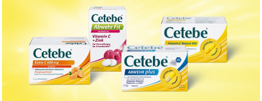CETEBE Vitamine C en gélules à libération prolongée 500 mg, 60 gélules