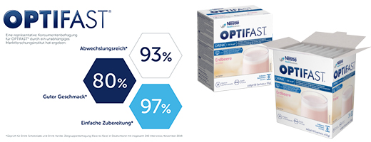 OPTIFAST Boisson Fraise en poudre, 8X55 g