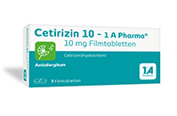 CETIRIZIN 10-1A Pharma comprimés pelliculés, 7 pc