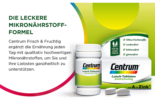 CENTRUM frais & fruité Comprimés à sucer, 60 pcs