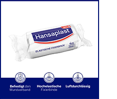 HANSAPLAST Bande de fixation élastique crêpée 8 cmx4 m, 1 pc