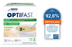 OPTIFAST Soupe Pommes de terre et poireaux en poudre, 8X55 g