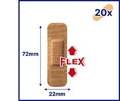 HANSAPLAST Elastic Patch Strips, 20 pièces