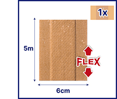 HANSAPLAST Pansement élastique 6 cmx5 m, 1 pc