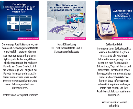 CLEARBLUE Bâtonnets de test de fertilité 30+3, 33 pièces