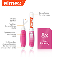 ELMEX Brosses interdentaires ISO Gr.0 0,4 mm rose, 8 pces