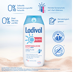 LADIVAL Lotion après-rasage Peau sensible Plus, 200 ml