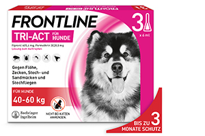 FRONTLINE Tri-Act Légère pour chiens 40-60kg, 3 pces