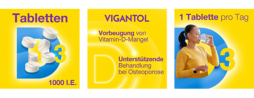 VIGANTOL Comprimés de 1.000 UI de vitamine D3, 100 unités