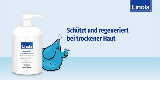 LINOLA Distributeur de lait pour la peau, 500 ml