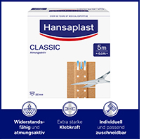 HANSAPLAST Pansement Classic 4 cmx5 m, 1 pc