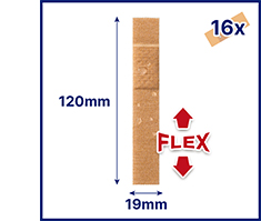 HANSAPLAST Elastic Finger Strips, 16 pièces