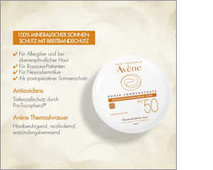 AVENE Crème solaire compacte SPF 50 sand, 10 g