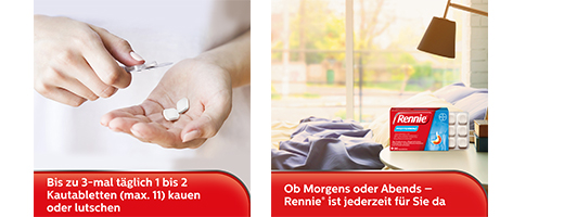 RENNIE Comprimés à mâcher, 96 pcs