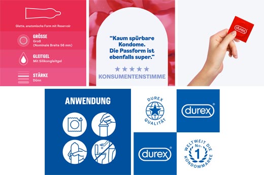 DUREX Préservatifs doux au toucher, 40 pièces