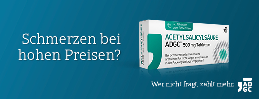 ACETYLSALICYLSÄURE ADGC 500 mg comprimés, 30 pcs