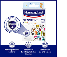 HANSAPLAST Pansements adhésifs Sensitive Kinder, 20 pièces