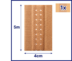 HANSAPLAST Pansement Classic 4 cmx5 m, 1 pc