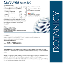 CURCUMA FORTE 800 avec NovaSol Gélules de curcumine, 30 gélules