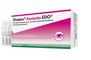 VIVIDRIN Azélastine EDO 0,5 mg/ml Solution ophtalmique en EDP, 20X0.6 ml
