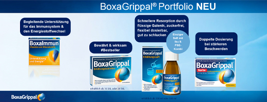 BOXAGRIPPAL forte Bâton contre le rhume. 400 mg/60 mg FTA, 12 pces