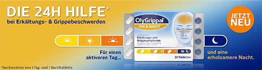 OLYGRIPPAL Jour & Nuit 500 mg/60 mg Comprimés, 16 pcs
