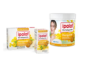IPALAT Pastilles pour la gorge au miel, sans menthol, fraîches, 120 pces