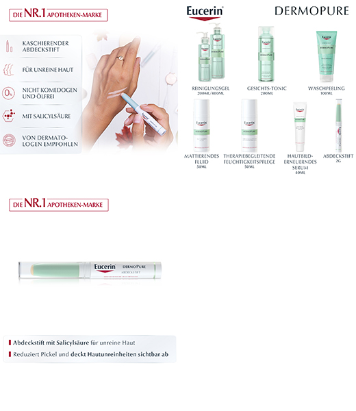 EUCERIN Crayon couvrant DermoPure, 2.0 g
