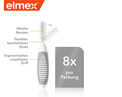 ELMEX Brosses interdentaires ISO Gr.7 1,3 mm gris, 8 pces