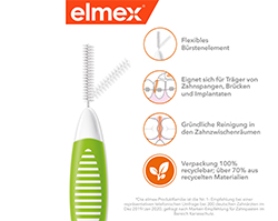 ELMEX Brosses interdentaires ISO Gr.5 0,8 mm vert, 8 pces
