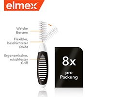 ELMEX Brosses interdentaires ISO Gr.8 1,5 mm noir, 8 pces