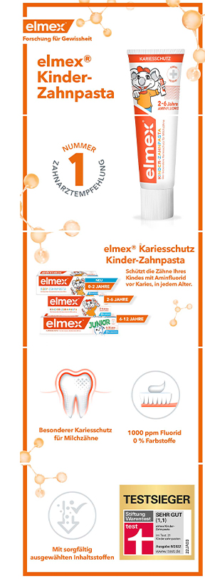 ELMEX Boîte pliante de dentifrice pour enfants, 50 ml