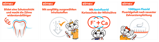 ELMEX Boîte pliante de dentifrice pour enfants, 50 ml