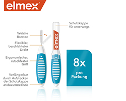 ELMEX Brosses interdentaires ISO Gr.3 0,6 mm bleu, 8 pces