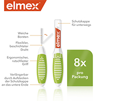 ELMEX Brosses interdentaires ISO Gr.5 0,8 mm vert, 8 pces