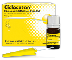 CICLOCUTAN 80 mg/g de vernis à ongles contenant la substance active, 3 g