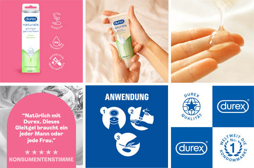 DUREX naturals gel lubrifiant extra sensitive, 100 ml