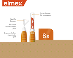 ELMEX Brosses interdentaires ISO Gr.1 0,45 mm orange, 8 pces