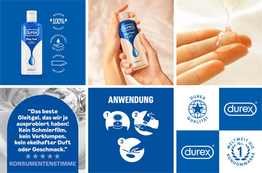 DUREX Gel lubrifiant play Feel à base d'eau, 250 ml