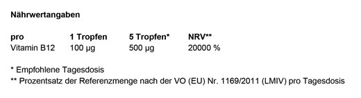 VITAMIN B12 100 µg hautement dosée vegan gouttes, 50 ml