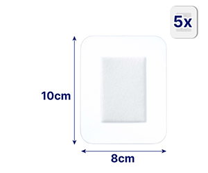 HANSAPLAST Aqua Protect pansement stérile 8x10 cm, 5 pces