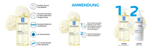 ROCHE-POSAY Huile de bain et de douche Lipikar AP+, 750 ml