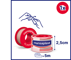 HANSAPLAST Bande de fixation Classic 2,5 cmx5 m, 1 pc