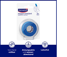 HANSAPLAST Pansement adhésif pour doigt 2,5 cmx5 m bleu, 1 pc