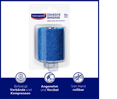 HANSAPLAST Bande de fixation auto-adhésive.6 cmx4 m bleu, 1 pc