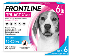 FRONTLINE Tri-Act Légère pour chiens 10-20kg, 6 pces