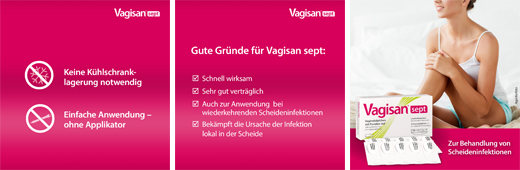 VAGISAN sept suppositoires vaginaux à la povidone iodée, 10 pces