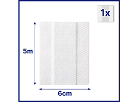 HANSAPLAST Rouleau de sparadrap Sensitive 6 cmx5 m, 1 pc